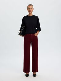 WIDE FIT CORDUROY TROUSERS, Tawny Port, highres