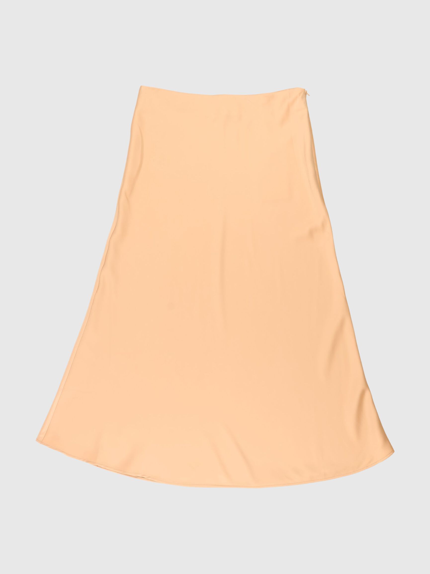 SATIN MIDI SKIRT, Cuban Sand, highres