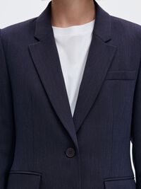VISCOSE BLEND CLASSIC BLAZER, Dark Sapphire, highres