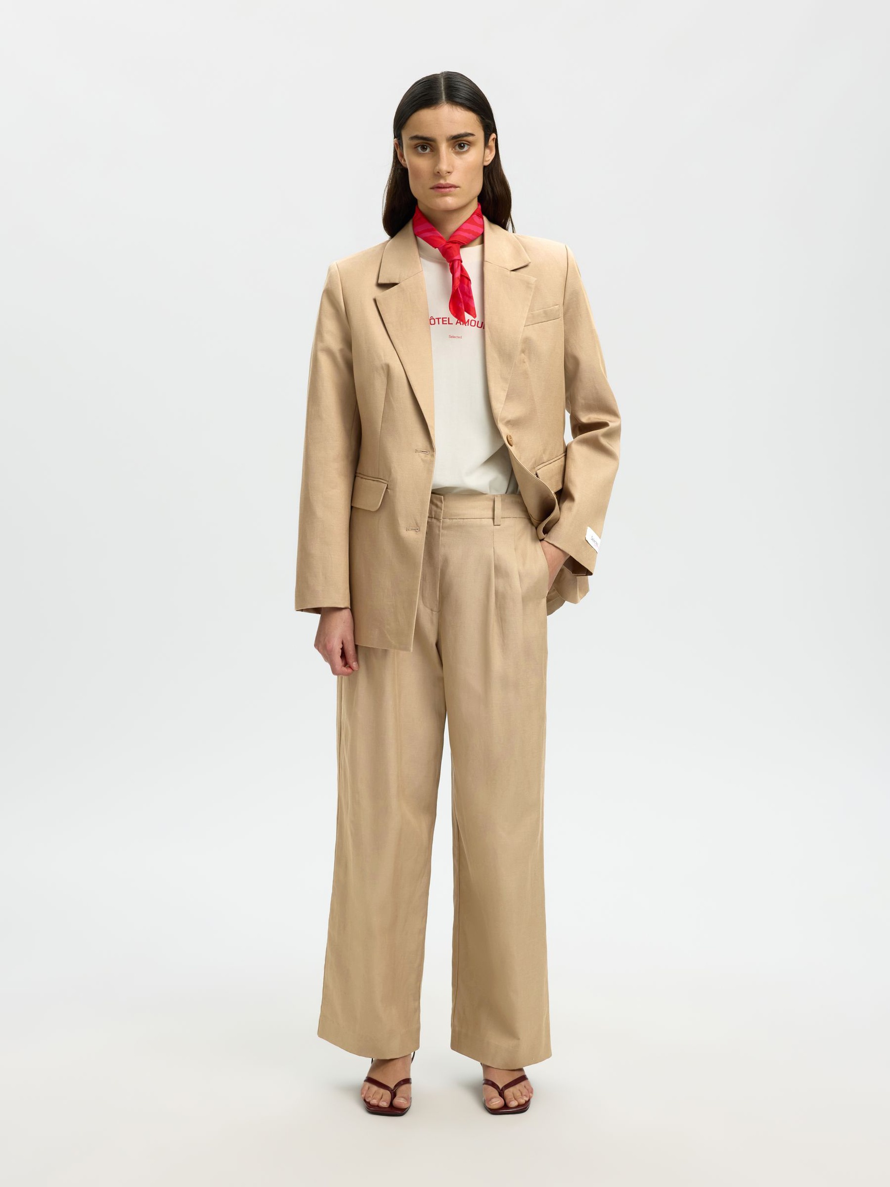 HIGH WAIST WIDE LEG HOSE, Weathered Teak, highres