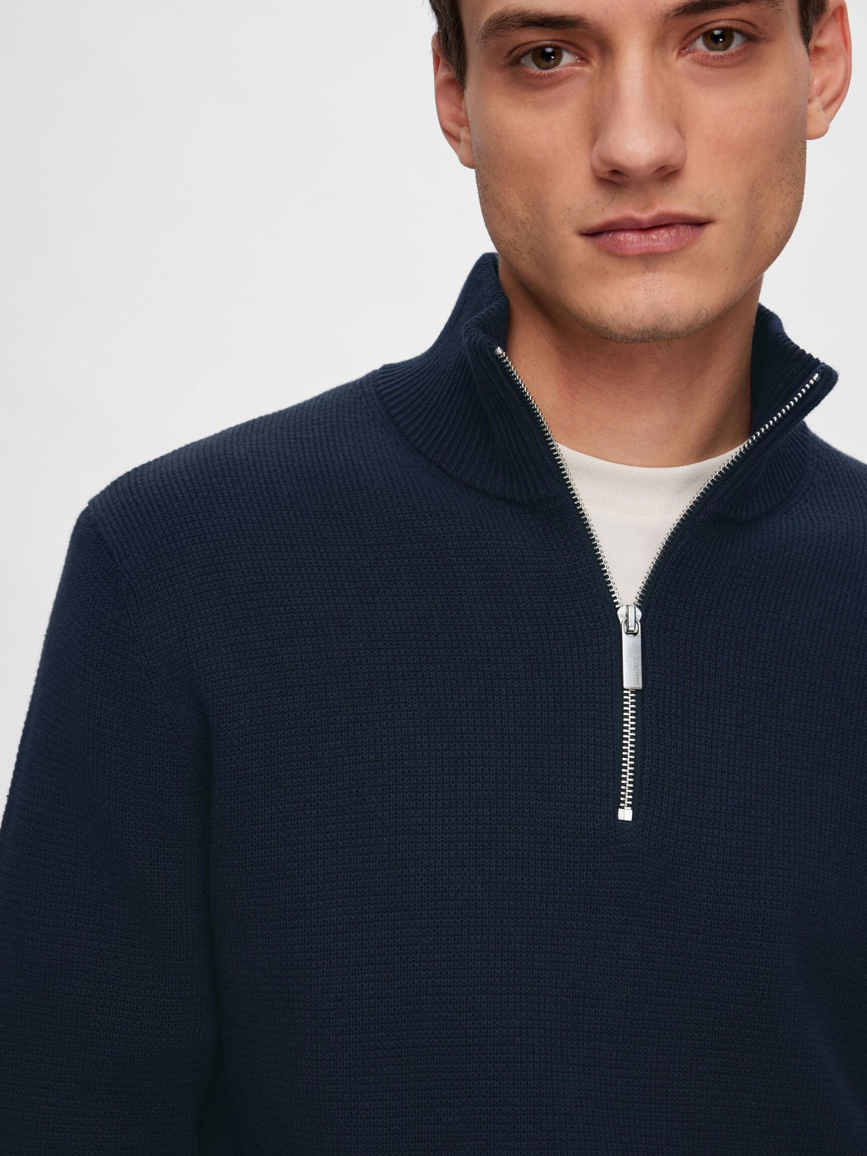 HALF-ZIP JUMPER, Sky Captain, highres