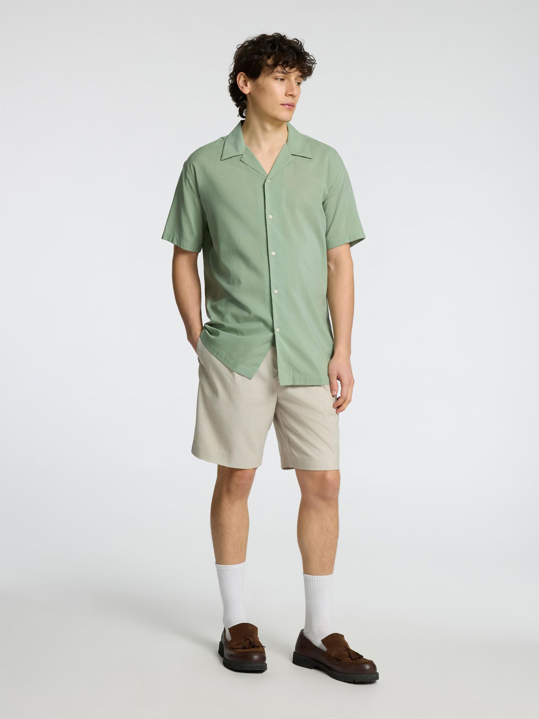 CUBAN COLLAR HEMD, Iceberg Green, highres