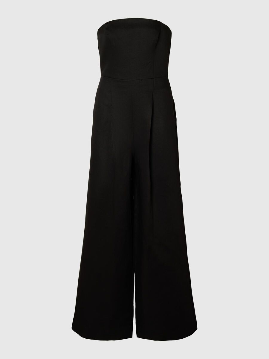 Selected LINEN BLEND JUMPSUIT, Black, highres - 16097806_Black_001.jpg