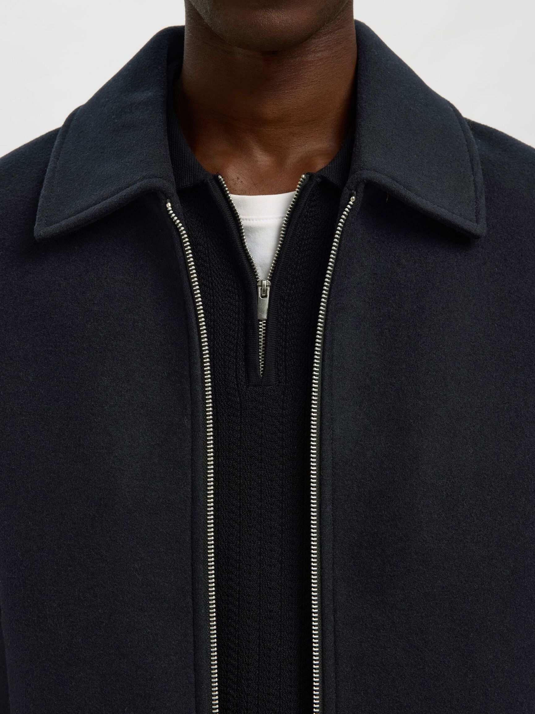 WOLLMIX KURZJACKE, Black, highres