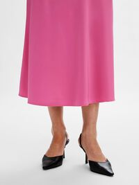 SATIN JUPE MI-LONGUE, Phlox Pink, highres