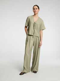 MID WAIST HOSE MIT WEITEM BEIN, Vetiver, highres