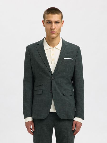 Selected COUPE SLIM BLAZER À SIMPLE BOUTONNAGE, Dark Green, highres - 16087870_DarkGreen_003.jpg