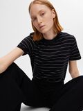 Selected GESTREIFTES BAUMWOLL T-SHIRT, Black, highres - 16097179_Black_1170385_008.jpg