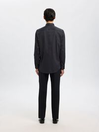 SLIM FIT HEMD, Black, highres