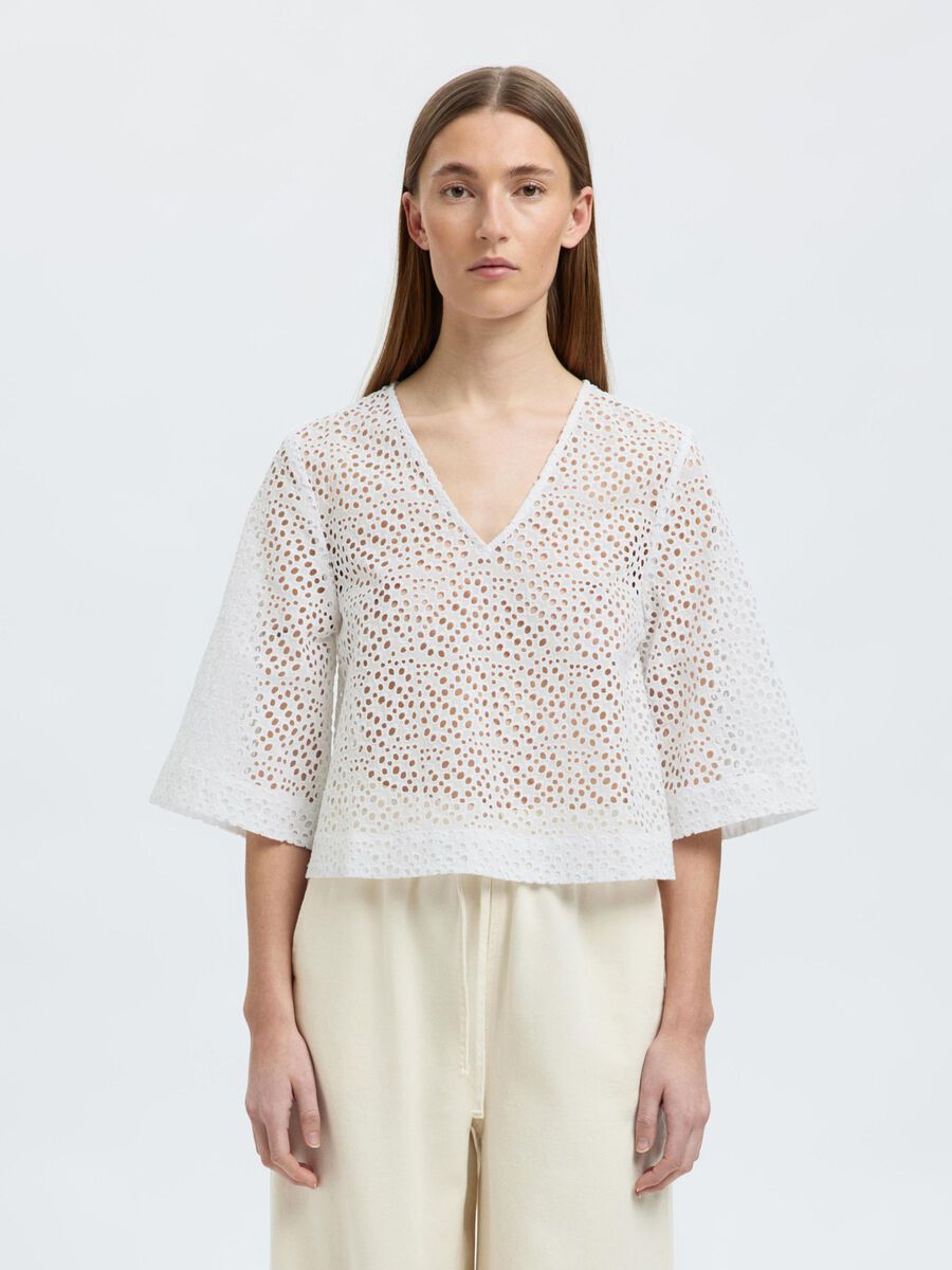 Selected BRODERIE ANGLAISE CROPPED TOP, Bright White, highres - 16097772_BrightWhite_003.jpg