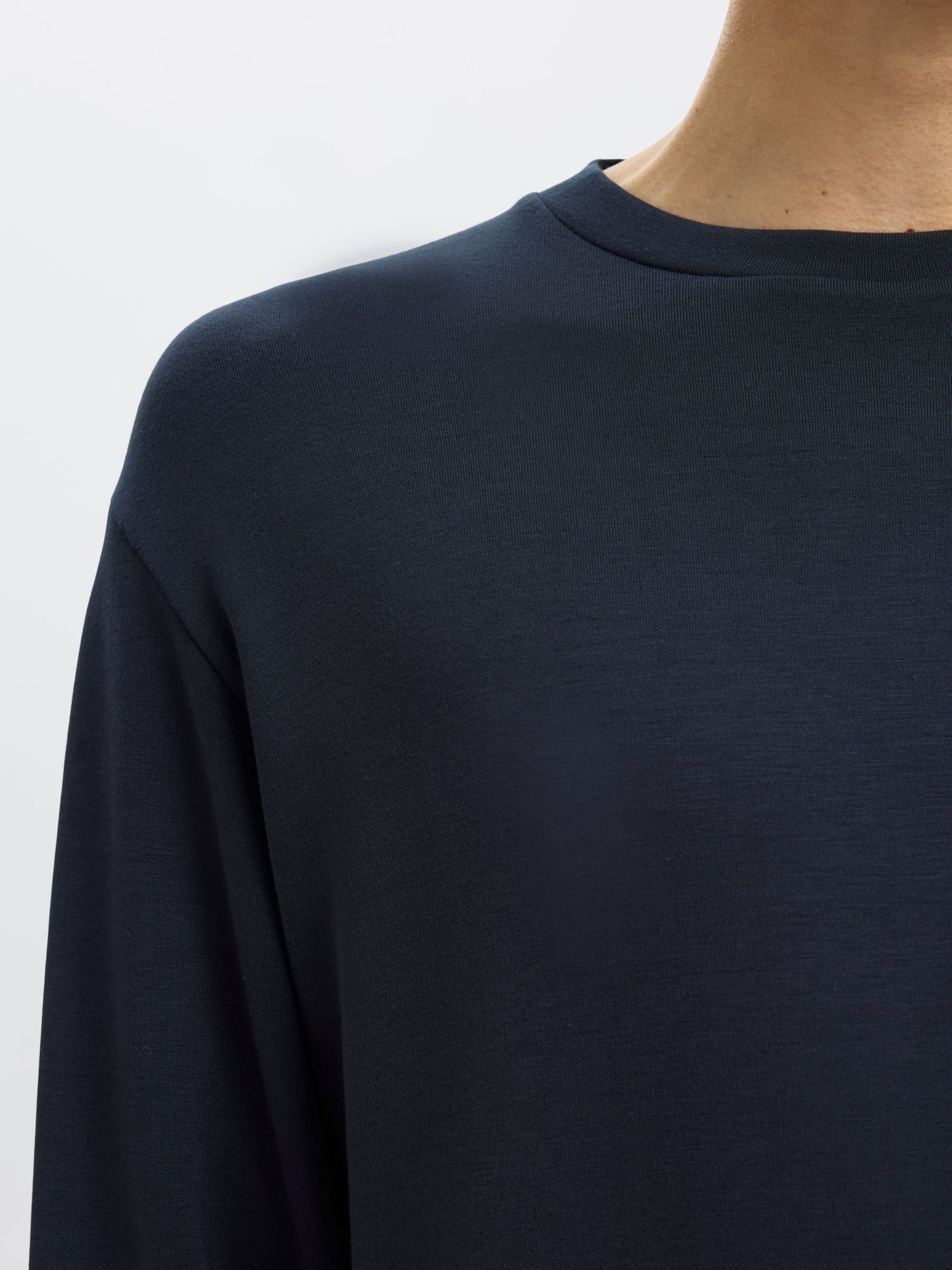 VISCOSE BLEND SWEATSHIRT, Sky Captain, highres