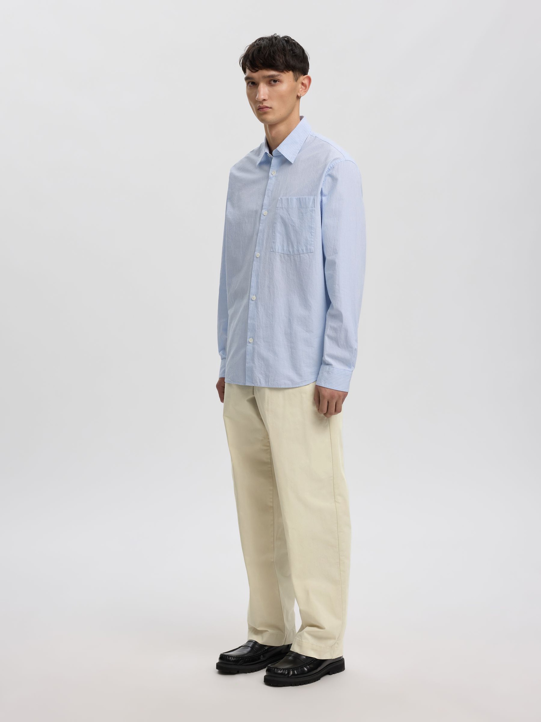 LOOSE FIT CHINOS, Dawn Blue, highres