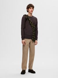 LONG-SLEEVED KNITTED JUMPER, Chocolate Torte, highres