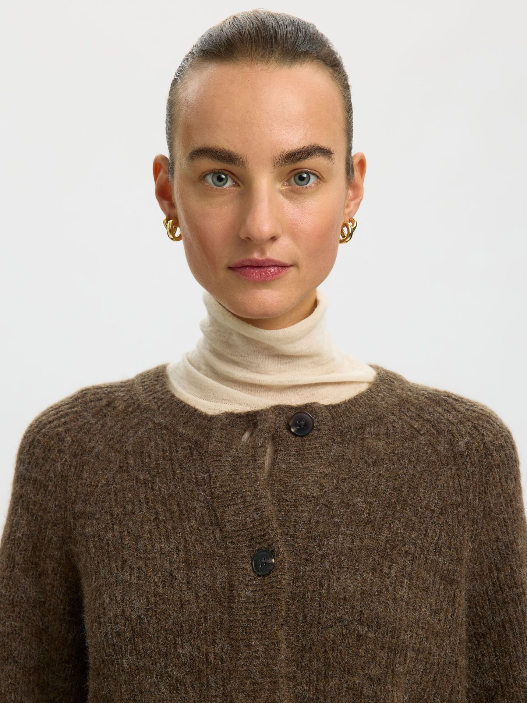 WOOL BLEND CARDIGAN, Dachshund, highres