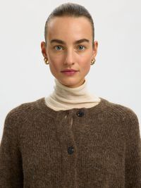 WOOL BLEND CARDIGAN, Dachshund, highres