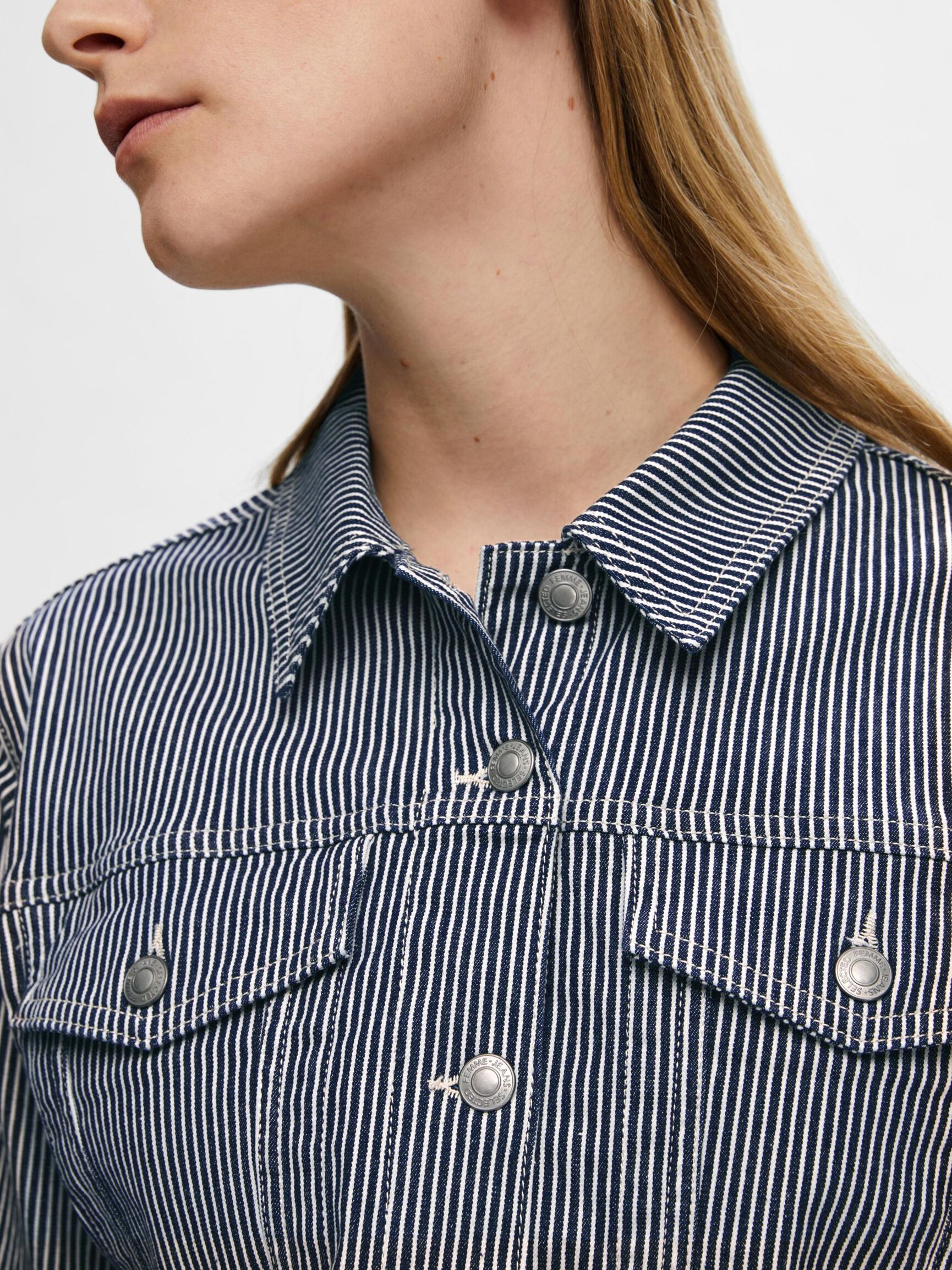 CROPPED JEANSJACKE, Medium Blue Denim, highres