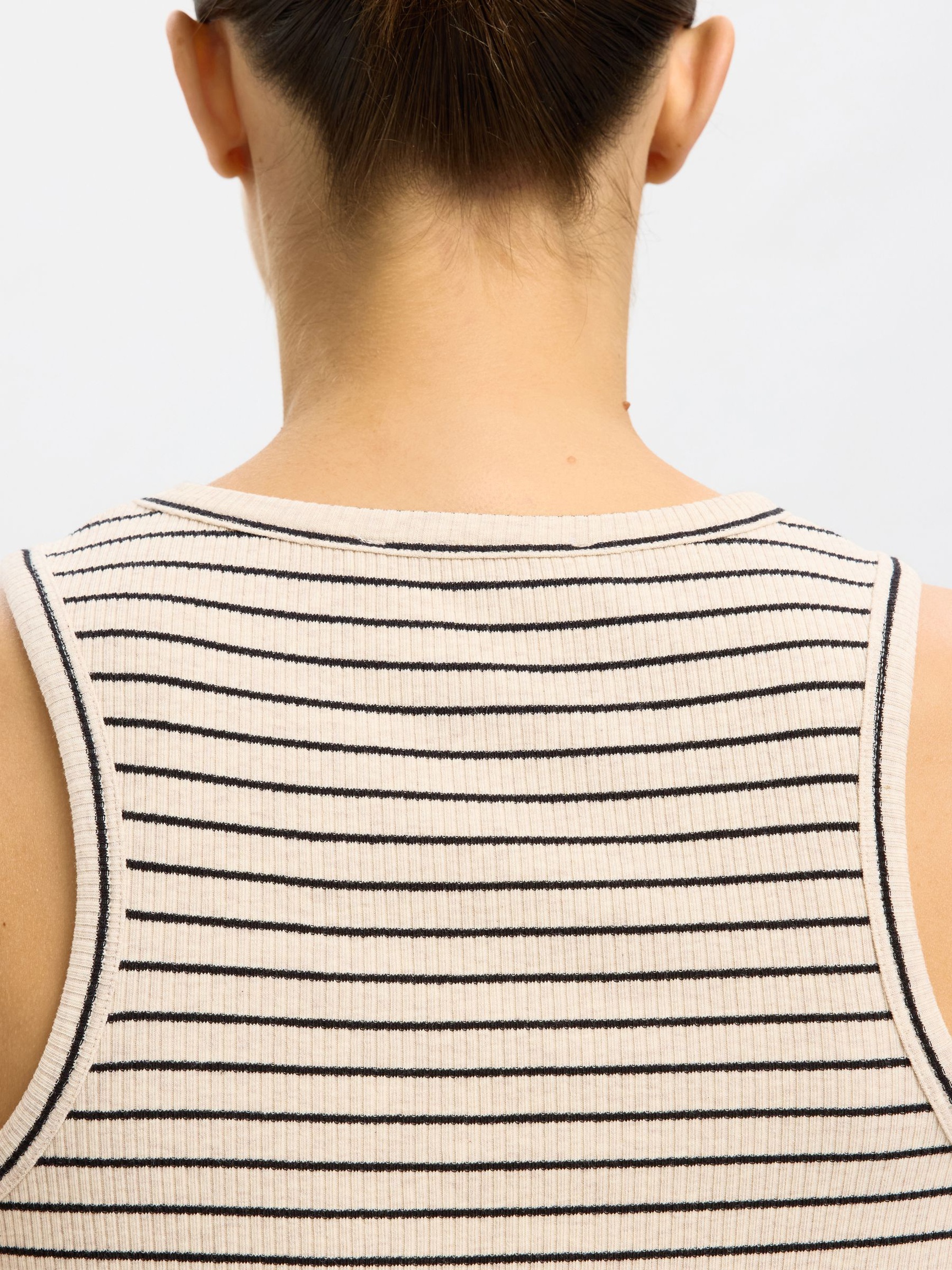 STRIPED TANK TOP, Oatmeal, highres