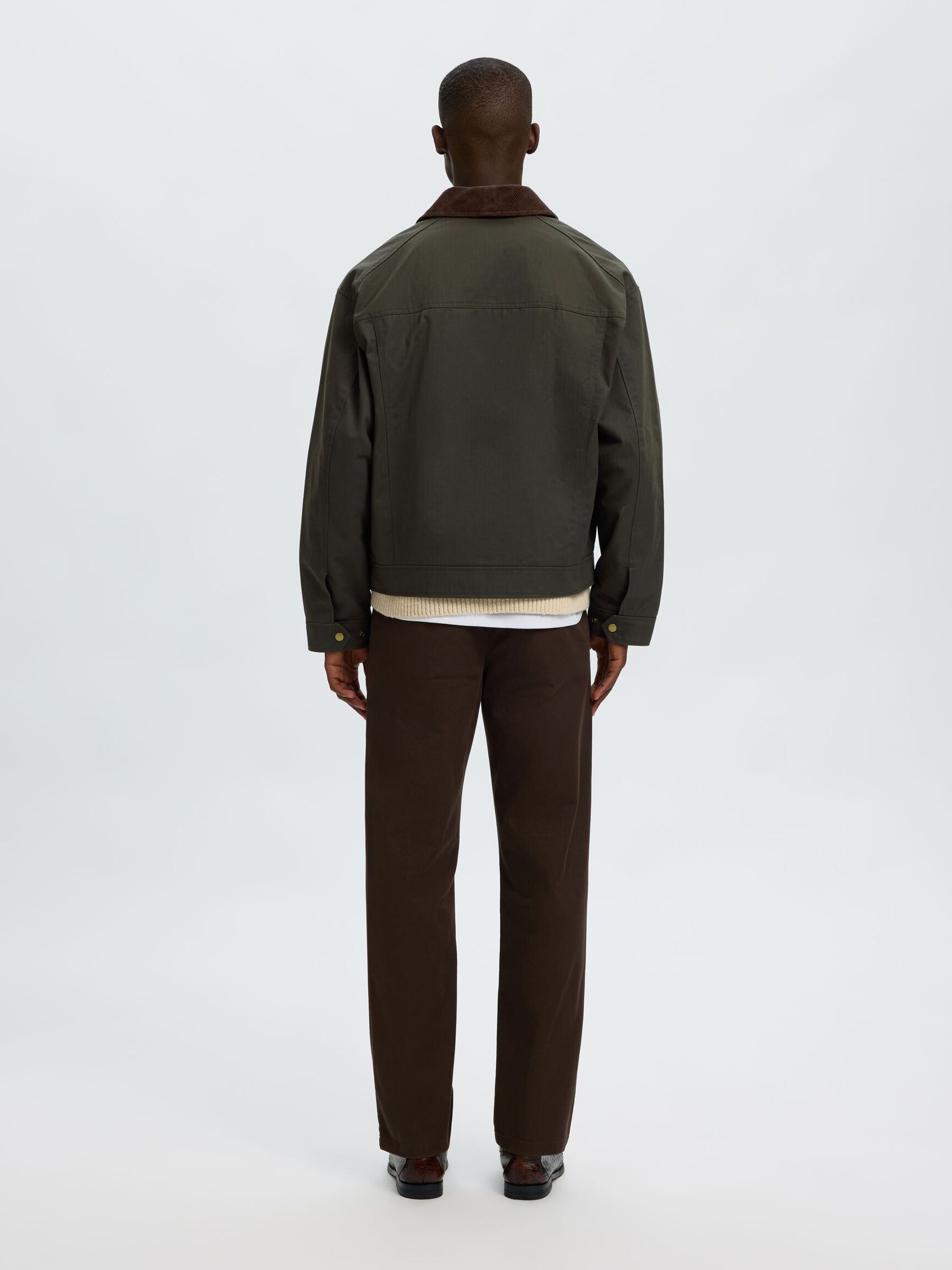 COTTON JACKET, Peat, highres