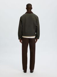 COTTON JACKET, Peat, highres