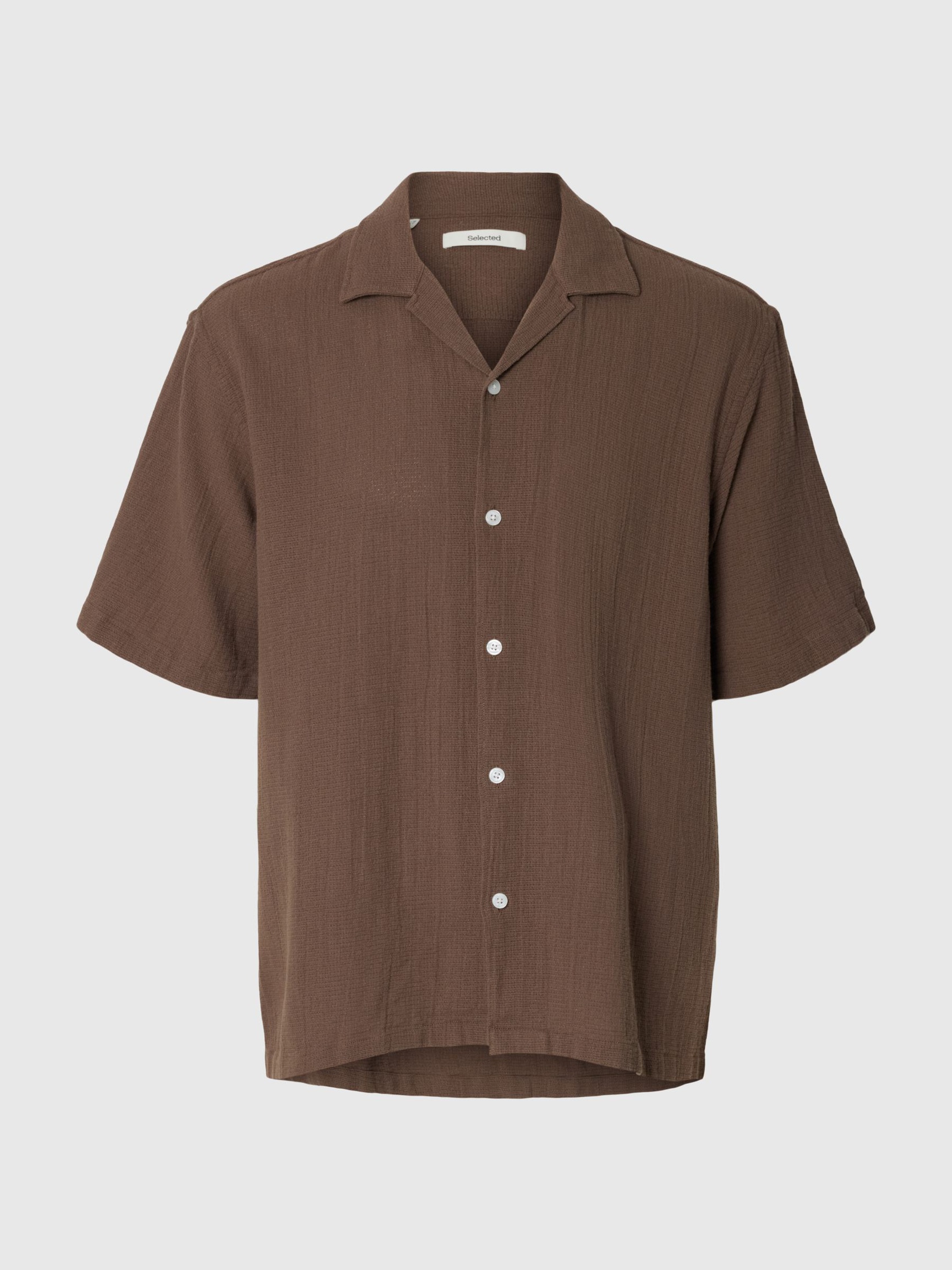 RELAXED FIT SHORT SLEEVED SHIRT, Chocolate Chip, highres