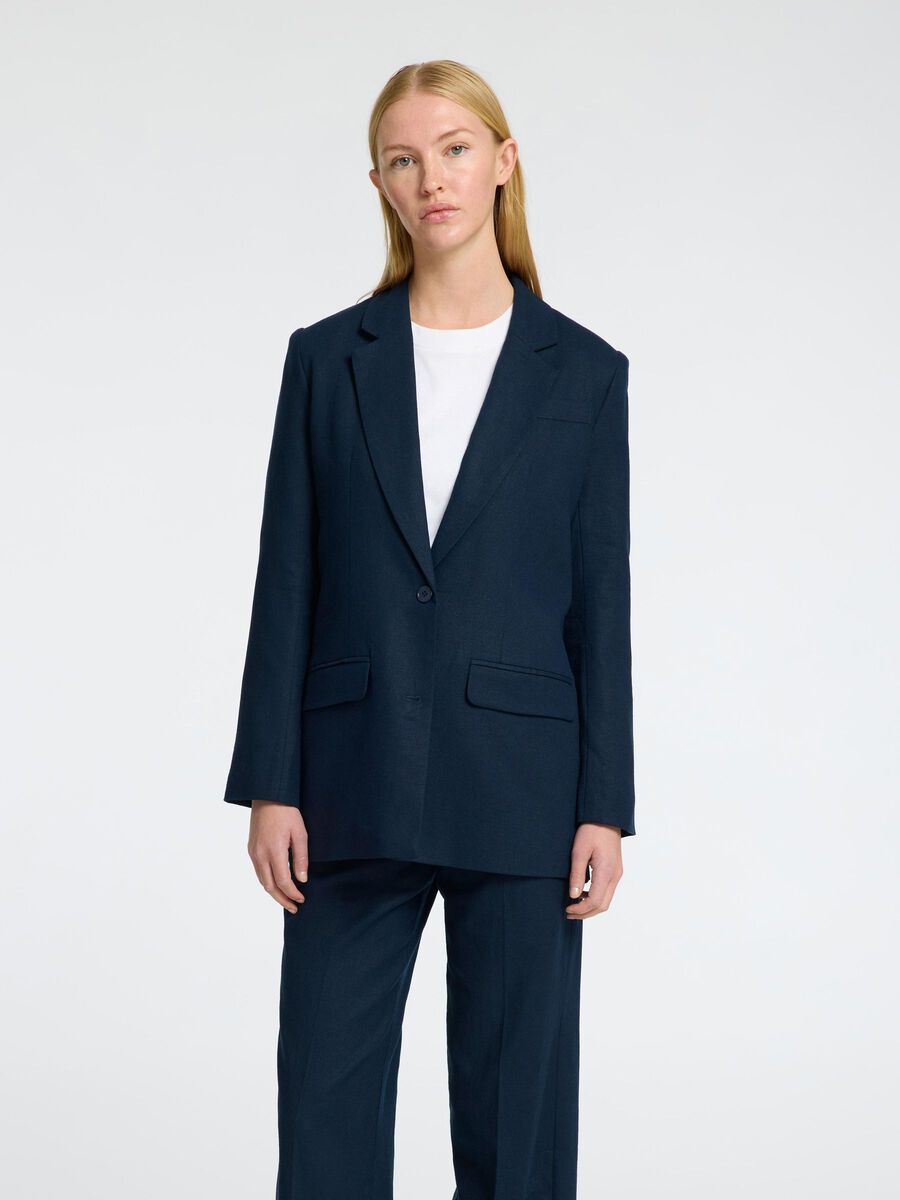 Selected RELAXED FIT SINGLE-BREASTED BLAZER, Dark Sapphire, highres - 16096242_DarkSapphire_003.jpg