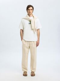 IMPRIMÉ T-SHIRT RAS DU COU, Bright White, highres