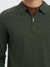 STRICK LANGARM-POLOSHIRT, Forest Night, highres