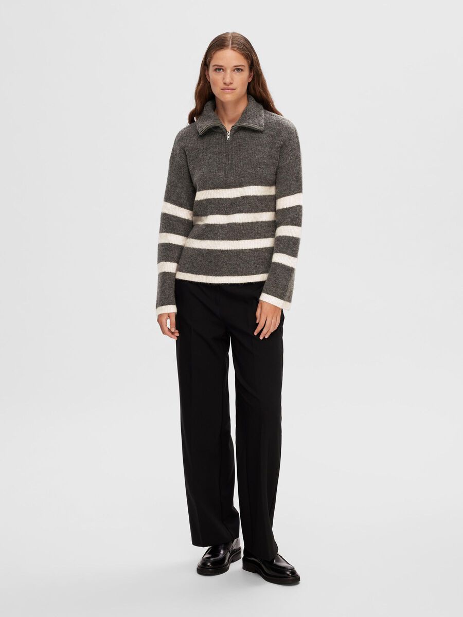 Selected MEZCLA DE LANA, MEDIA CREMALLERA JERSEY, Medium Grey Melange, highres - 16090274_MediumGreyMelange_1058939_005.jpg