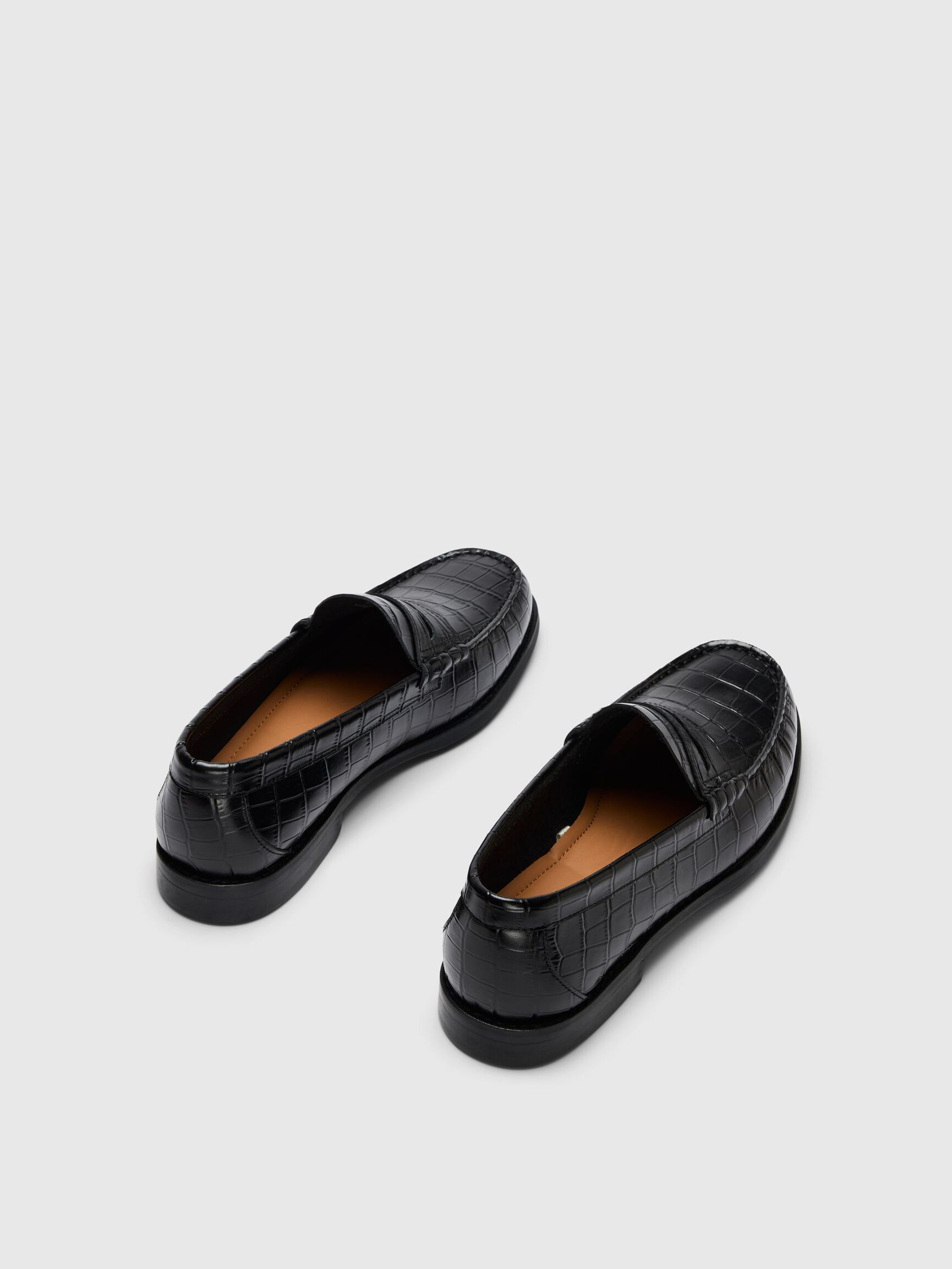 LEDER HALBSCHUHE, Black, highres