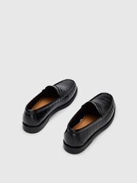 LEDER HALBSCHUHE, Black, highres