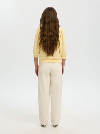PUFF SLEEVE SWEATSHIRT, Italian Straw, highres