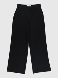 KLASSISCHE HOSE MIT WEITEM BEIN, Black, highres