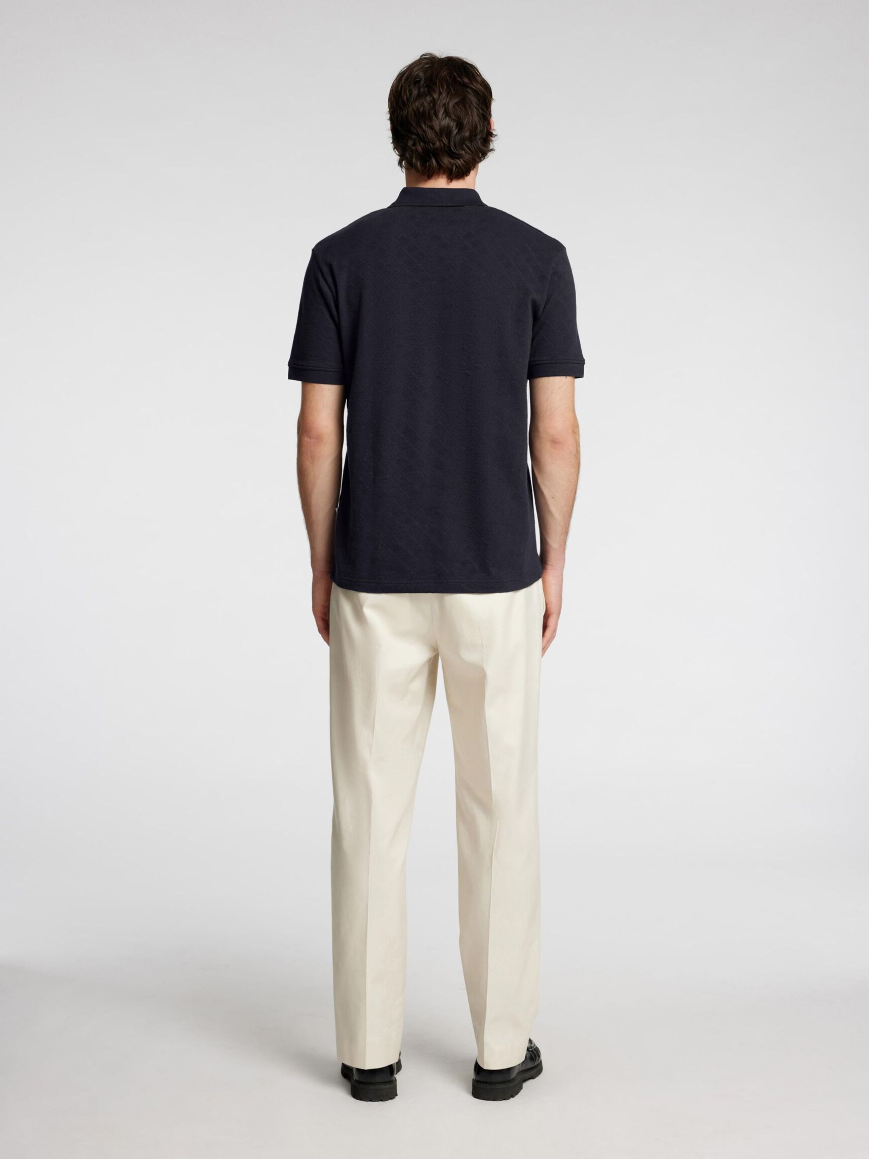 JACQUARD POLO SHIRT, Sky Captain, highres