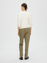 PUFF SLEEVE SWEATSHIRT, Snow White, highres