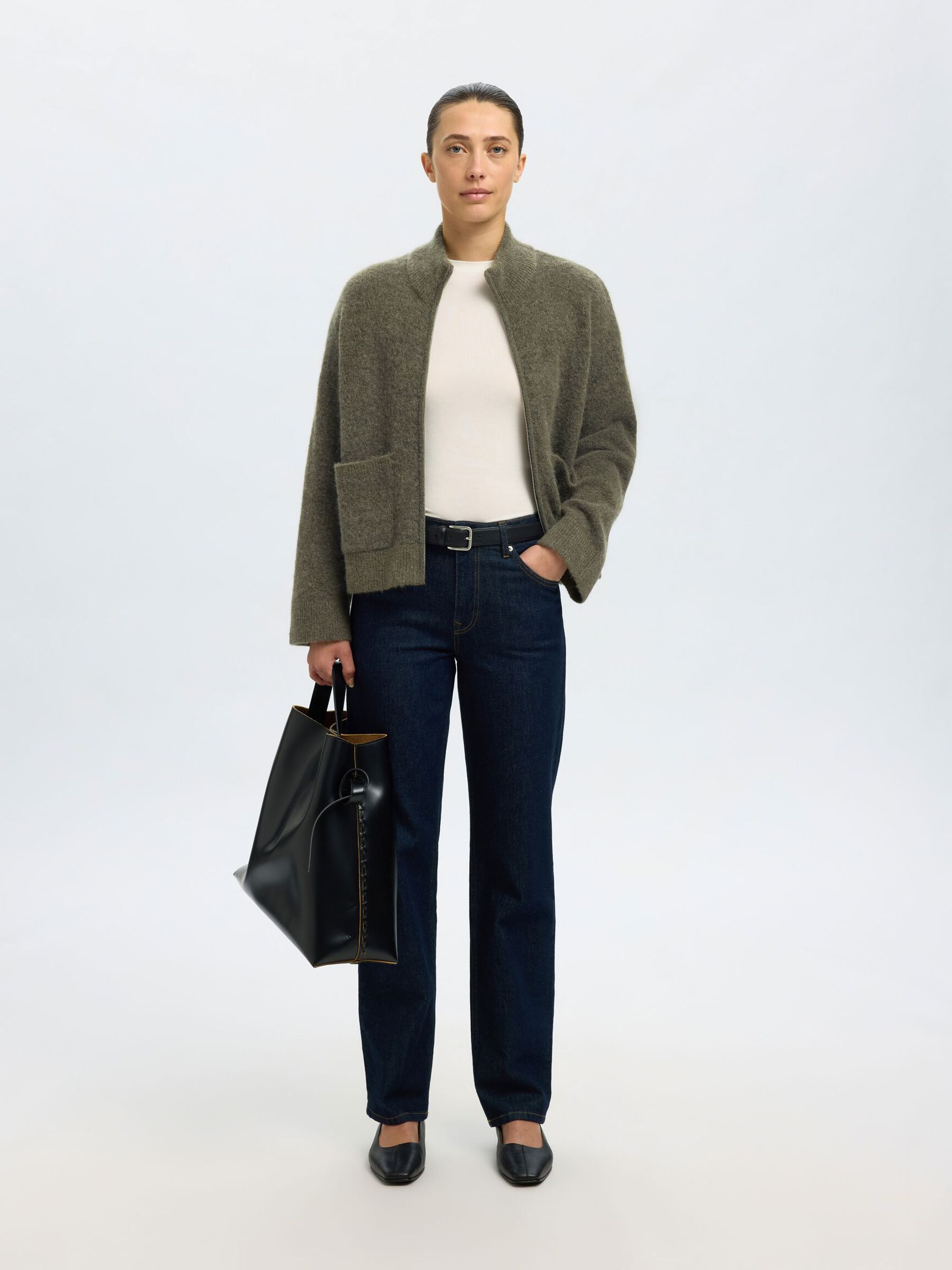 LAINE MÉLANGÉE CARDIGAN, Kalamata, highres