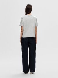 BOXY T-SHIRT, Light Grey Melange, highres