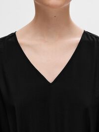 VISCOSE BLEND MAXI DRESS, Black, highres