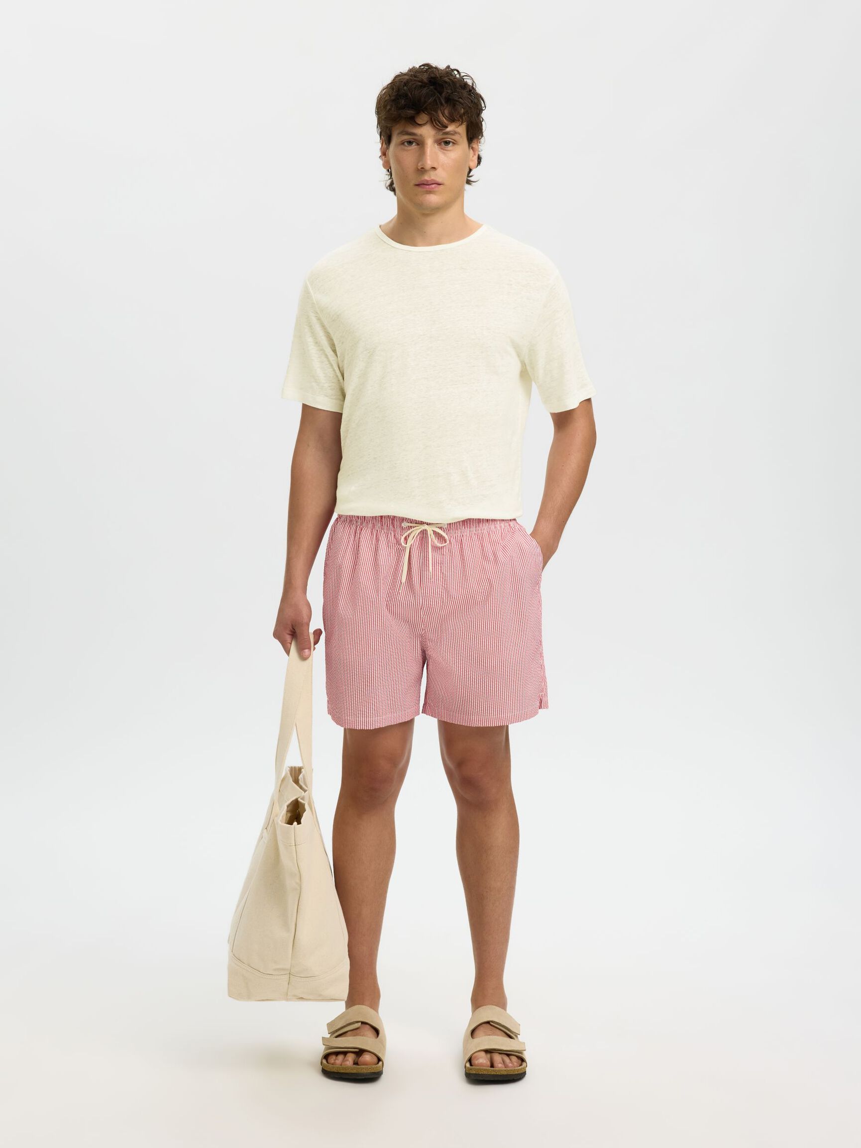 LIN T-SKJORTE, Egret, highres