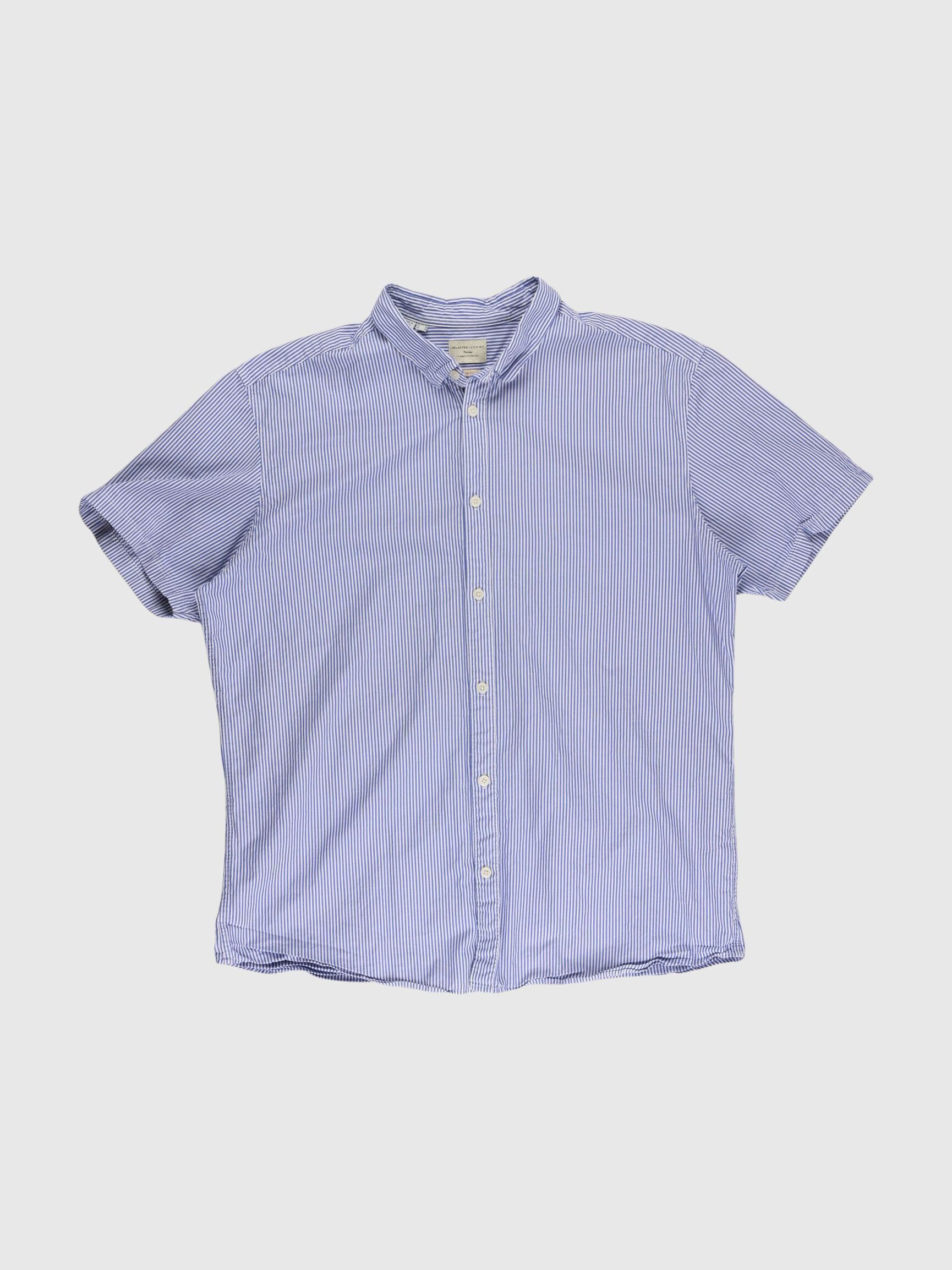 SHIRT, Faded Denim, highres