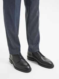 LEDER DERBY-SCHUHE, Black, highres