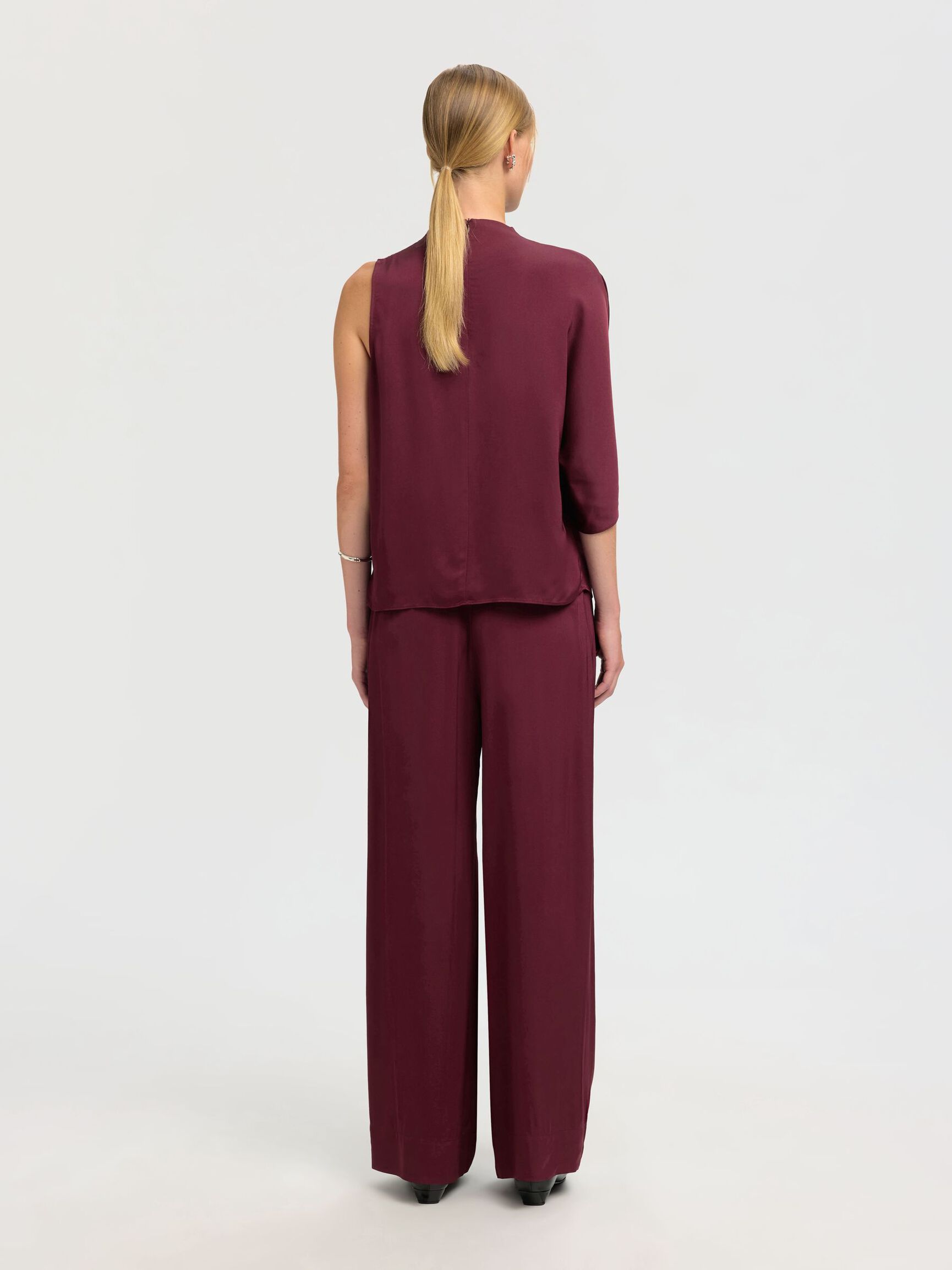 VISCOSE ONE-SHOULDER TOP, Fig, highres