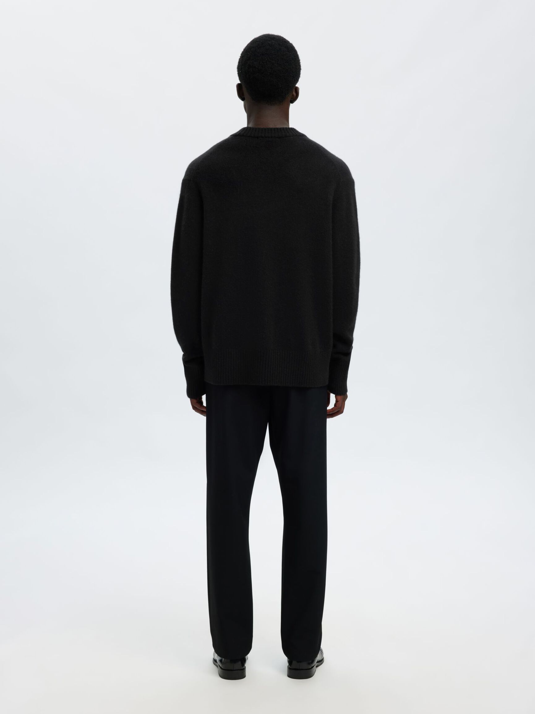 MEZCLA DE CACHEMIRA JERSEY DE PUNTO, Black, highres