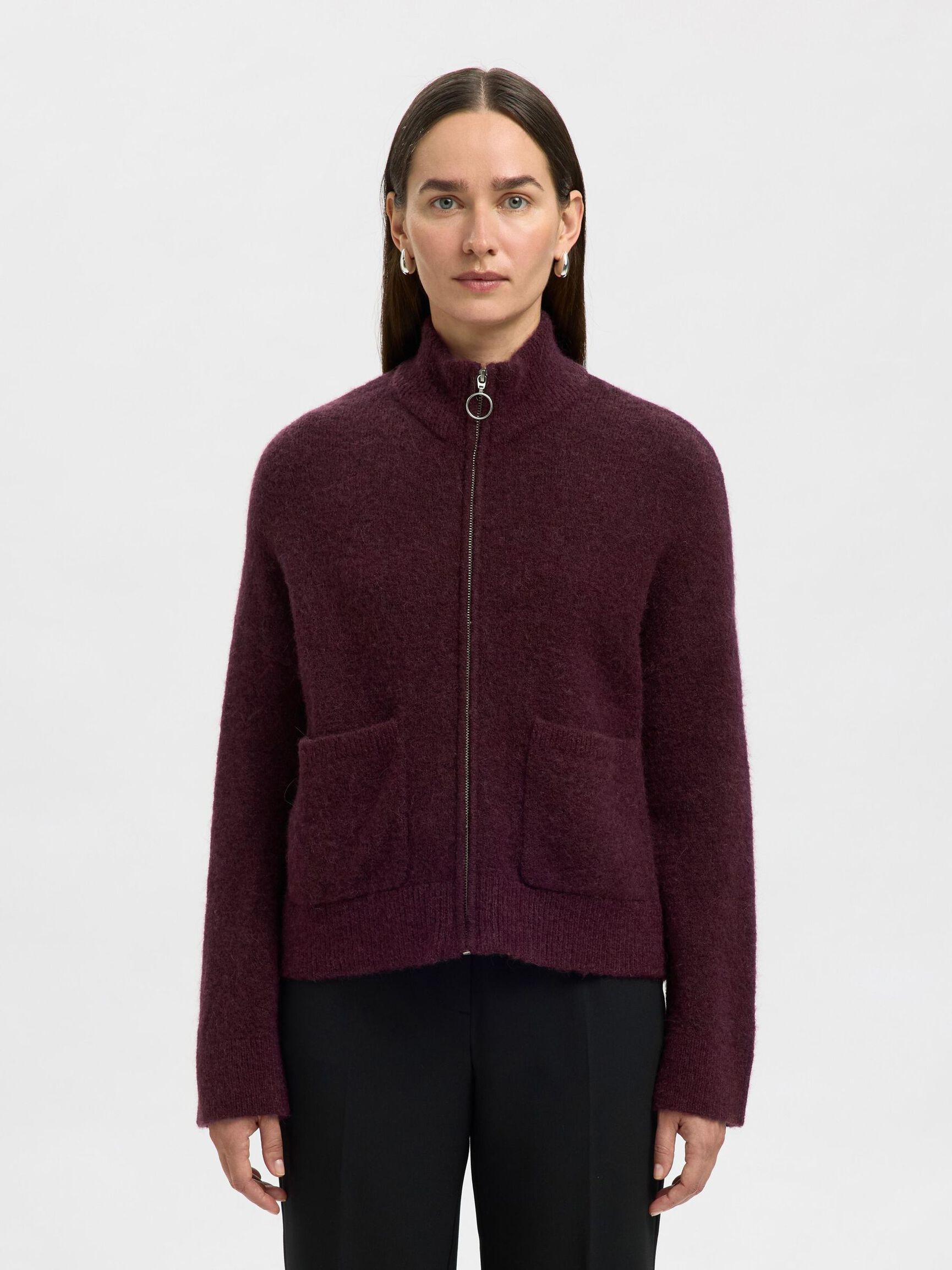 WOOL BLEND CARDIGAN, Fig, highres