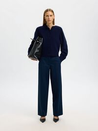 100% MERINOWOLL STRICKJACKE, Dark Sapphire, highres