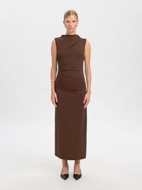 DRAPERAD MAXIKLÄNNING, Demitasse, highres