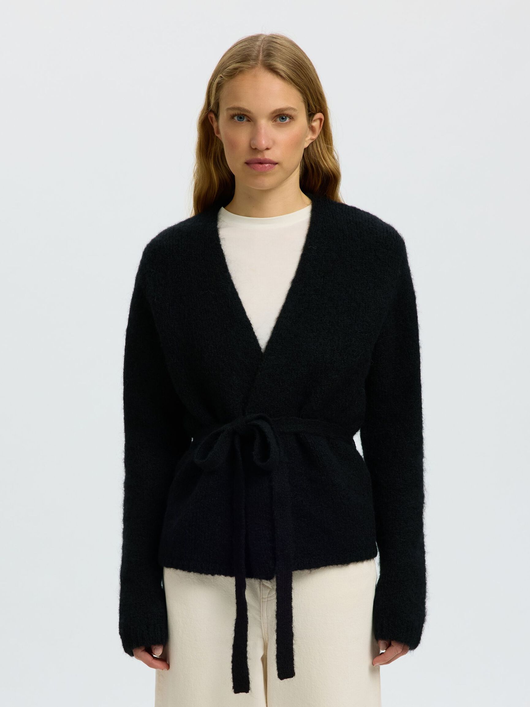 WOLMIX GEBREID VEST, Black, highres