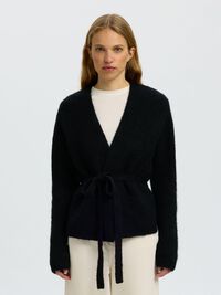 WOLMIX GEBREID VEST, Black, highres