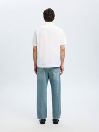 BORDADO CAMISA DE MANGA CORTA, Bright White, highres