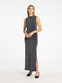 GLITZER MAXIKLEID, Black, highres