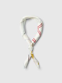 PRINTED SCARF, Egret, highres